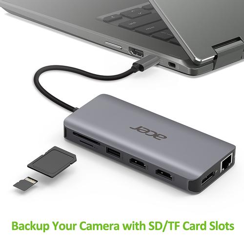 Acer 12-in-1 Type-C Dongle Bedraad USB 3.2 Gen 1 (3.1 Gen 1) Type-C Zilver - Image 5