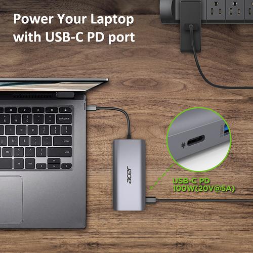 Acer 12-in-1 Type-C Dongle Bedraad USB 3.2 Gen 1 (3.1 Gen 1) Type-C Zilver - Image 7