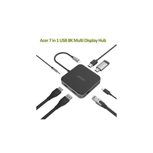 Acer 7-in-1 USB 4 Dongle Bedraad USB4 Zwart, Zilver - Image 5