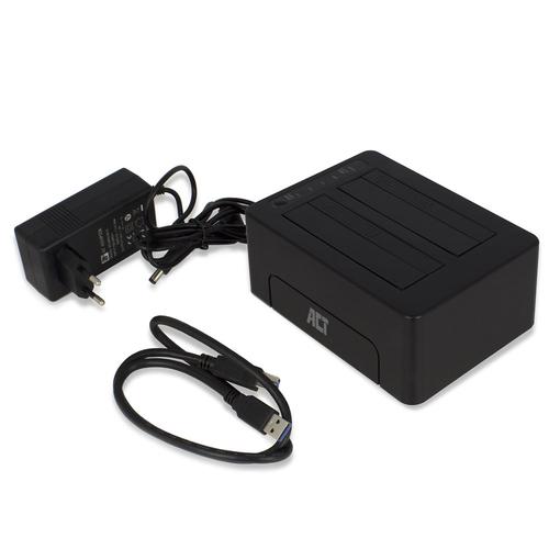 ACT 2,5" en 3,5" SATA dual HDD/SSD dockingstation, USB 3.2 Gen1 - Image 5