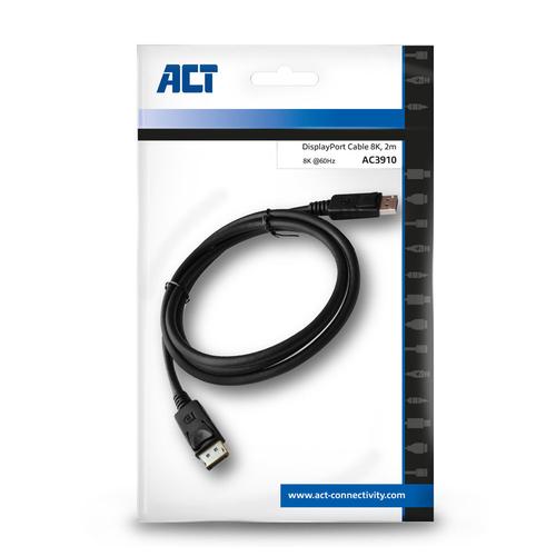 ACT 2 meter Displayport 1.4 8K aansluitkabel male - male - Image 4