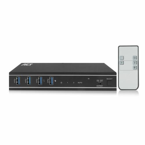 ACT 2-Poorts HDMI 4K@60Hz KVM switch, USB 3.2 Gen1 (USB 3.0)