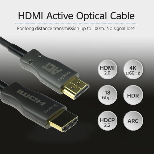 ACT 20 meter HDMI Premium 4K Active Optical Cable v2.0 HDMI-A male - HDMI-A male - Image 3