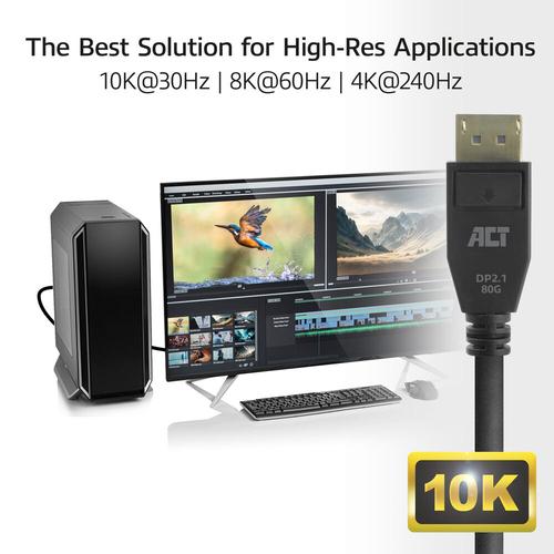 ACT AK4082 DisplayPort kabel 2 m Zwart - Image 6