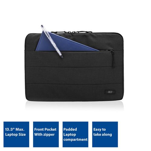 ACT City laptop sleeve voor laptops tot 13,3” gemaakt van gerecyclede plastic flessen - Image 2