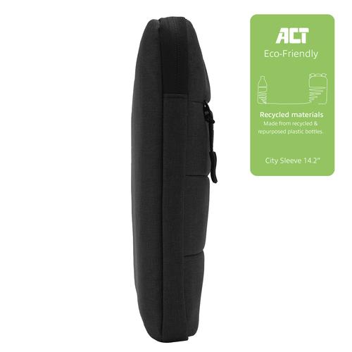 ACT City laptop sleeve voor laptops tot 14,2”, gemaakt van gerecyclede plastic flessen - Image 3