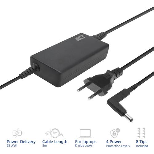 ACT Compacte laptoplader 65W (voor laptops tot 15,6 inch) - Image 2