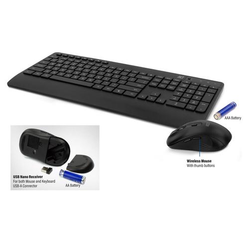 ACT Draadloos toetsenbord en muisbundel (Qwerty), stille klik, milieuvriendelijk, gemaakt van gerecycled materiaal - Image 3