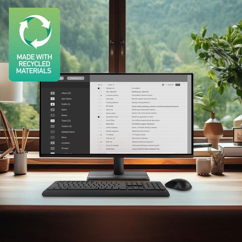 ACT Draadloos toetsenbord en muisbundel (Qwerty), stille klik, milieuvriendelijk, gemaakt van gerecycled materiaal - Image 4