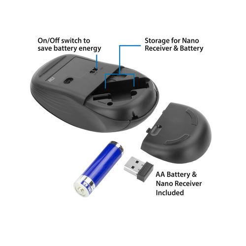 ACT Draadloze muis 1600 DPI, stille klik, milieuvriendelijk, gemaakt van gerecyclede materialen - Image 4