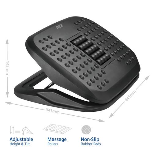ACT Ergonomische voetensteun, in hoogte verstelbaar, met massagerollers - Image 2