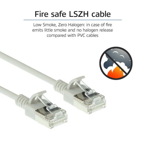 ACT Grijze 2 meter LSZH U/FTP CAT6A datacenter slimline patchkabel snagless met RJ45 connectoren - Image 7