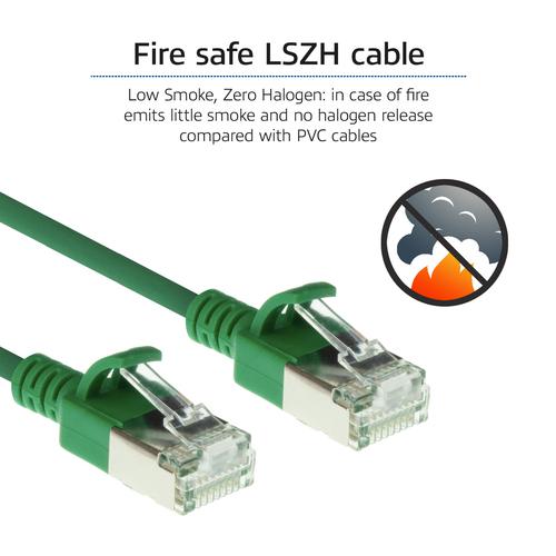 ACT Groene 1 meter LSZH U/FTP CAT6A datacenter slimline patchkabel snagless met RJ45 connectoren - Image 7