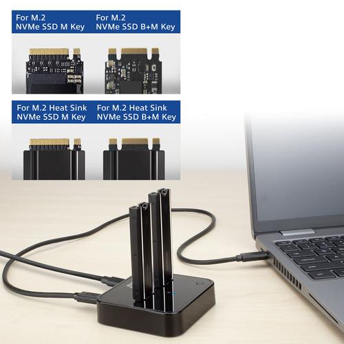 ACT M.2 NVMe/PCIe dual SSD docking clone station, USB-C 3.2 Gen2 - Image 5