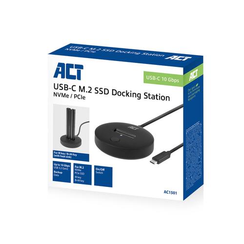 ACT M.2 NVMe/PCIe SSD dockingstation, USB-C 3.2 Gen2 - Image 9