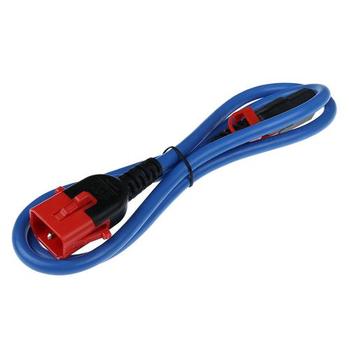 ACT Netsnoer C13 IEC Lock+ - C14 IEC Lock Dual Locking blauw 1,5 m, PC3621 - Image 2