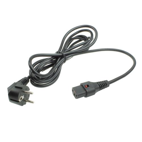 ACT Netsnoer CEE 7/7 male (haaks) - C13 IEC Lock zwart 5 m, EL269S - Image 2