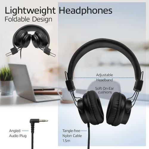 ACT Opvouwbare stereo hoofdtelefoon met 3,5mm audio-aansluiting - Image 4