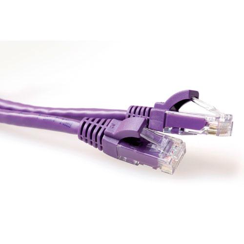 ACT Paarse 1 meter U/UTP CAT6A patchkabel snagless met RJ45 connectoren