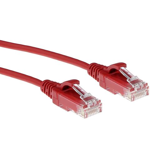 ACT Rode 0.25 meter LSZH U/UTP CAT6 datacenter slimline patchkabel snagless met RJ45 connectoren - Image 7