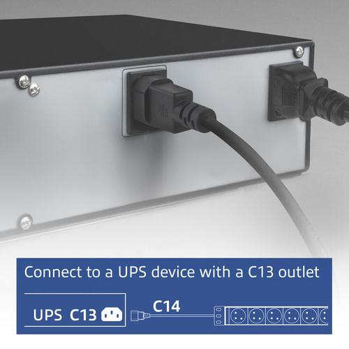 ACT Stekkerdoos PDU 19" C14 IEC60320 8-voudig type E, 3m H05VV-F 3G1.0 - Image 6