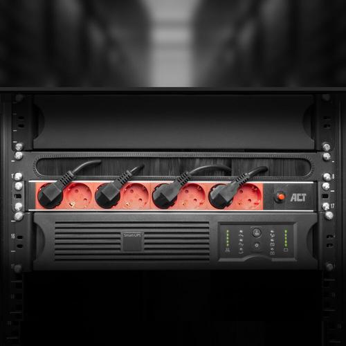 ACT Stekkerdoos PDU 19" C14 IEC60320 8-voudig type F, 3m H05VV-F 3G1.0 - Image 5