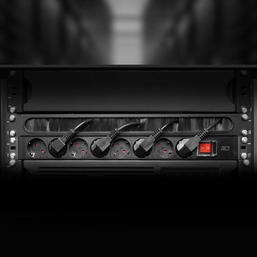 ACT Stekkerdoos PDU 19" CEE7/7 8-voudig type F, 2,5m H05VV-F 3G1.5 - Image 5