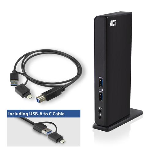 ACT Universeel USB-C of USB-A Dockingstation, voor 2 HDMI monitoren, DisplayLink - Image 3