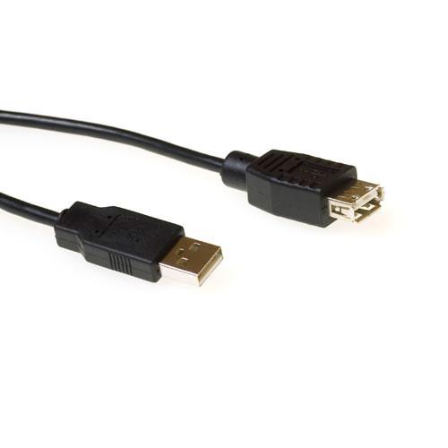 ACT USB 2.0 A male - USB A female zwart 0,50 m - Image 1