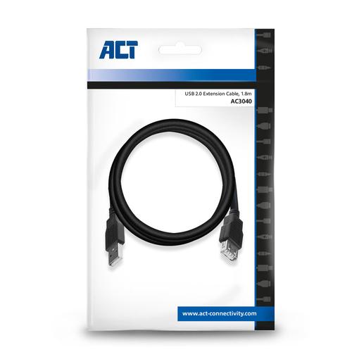 ACT USB 2.0 verlengkabel A male - A female 1,8 meter - Image 5