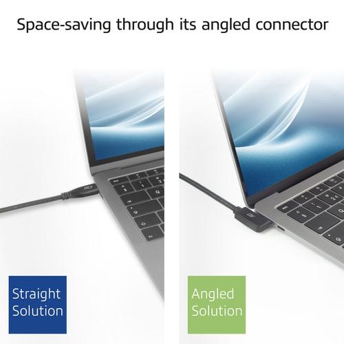 ACT USB 3.0 10Gbps 60W USB Type-C (haaks links/rechts) naar USB Type-C (haaks links/rechts) kabel, 0.5 meter - Image 3