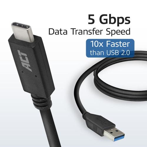 ACT USB 3.0 kabel, USB-A naar USB-C, 2 meter - Image 3