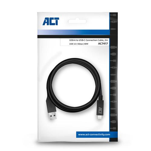 ACT USB 3.0 kabel, USB-A naar USB-C, 2 meter - Image 4
