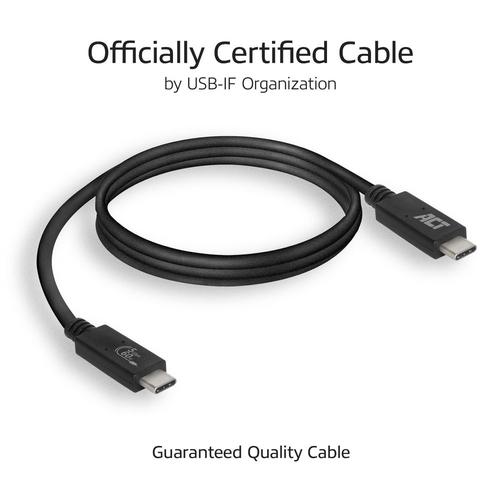 ACT USB 3.0 kabel, USB-C, USB-IF gecertificeerd, 1 meter - Image 3