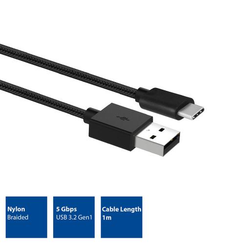 ACT USB 3.2 Gen1 laad- en datakabel A male - C male 1 meter, nylon - Image 2