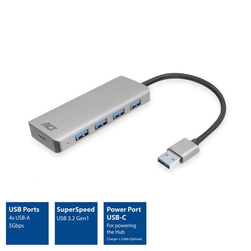 ACT USB-A hub 3.0, 4 poorts USB-A - Image 2