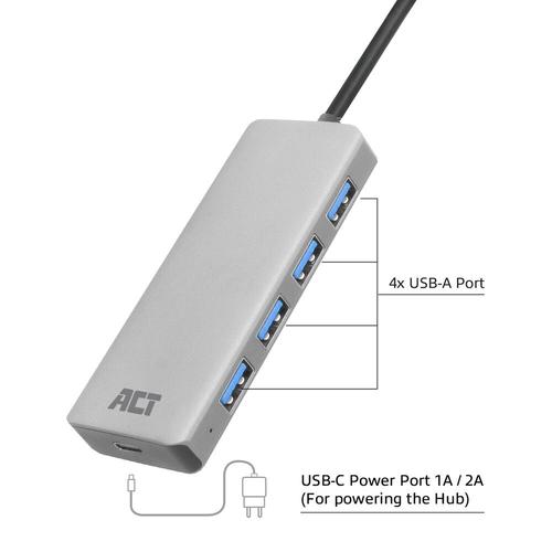 ACT USB-A hub 3.0, 4 poorts USB-A - Image 3