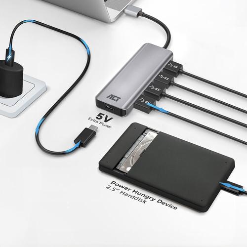 ACT USB-A hub 3.0, 4 poorts USB-A - Image 5