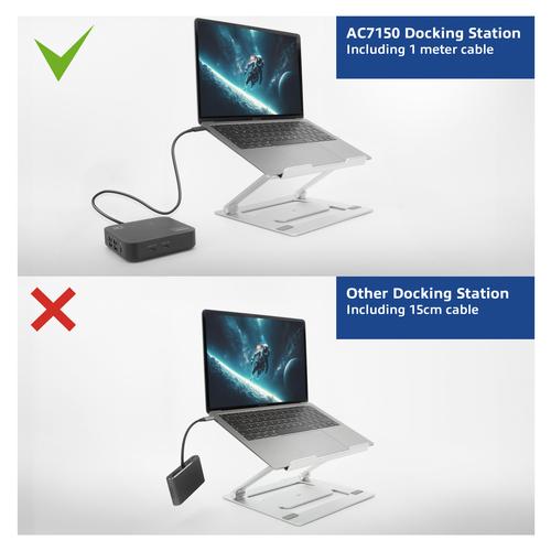 ACT USB-C Docking Station 4K, voor 2 HDMI monitoren, DisplayLink, compact model - Image 3