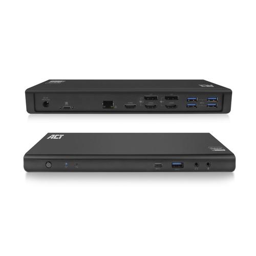 ACT USB-C Docking Station 4K, voor 2 of 3 HDMI/DisplayPort monitoren, DisplayLink - Image 1