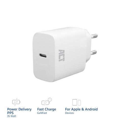 ACT USB-C Lader 35W met Power Delivery PPS en GaNFast - Image 2