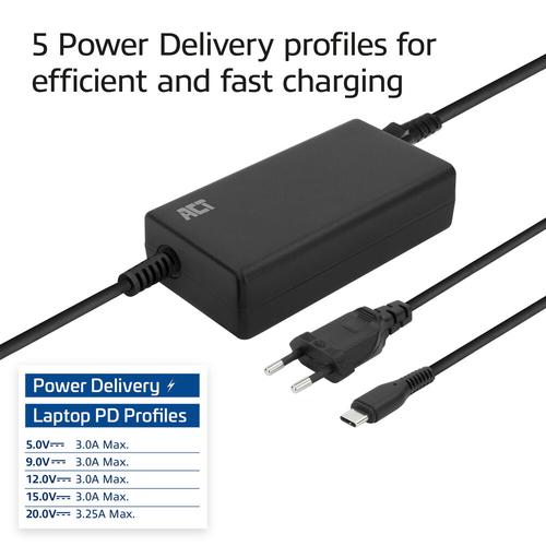ACT USB-C laptoplader met Power Delivery profielen 65W - Image 4