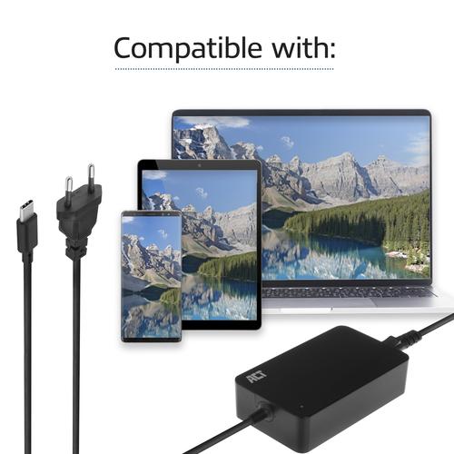 ACT USB-C laptoplader met Power Delivery profielen 65W - Image 8