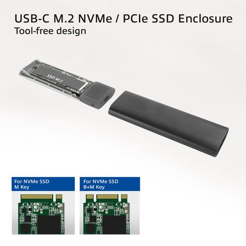 ACT USB-C M.2 NVMe / PCIe SSD Behuizing, tool-free - Image 5