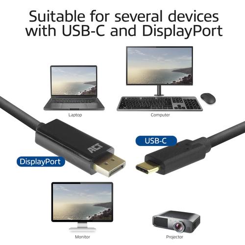ACT USB-C naar DisplayPort kabel 2 meter - Image 5