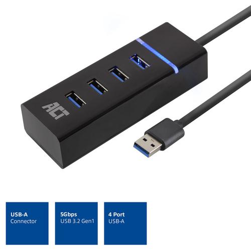 ACT USB hub 3.0, 4 poorts USB-A - Image 2