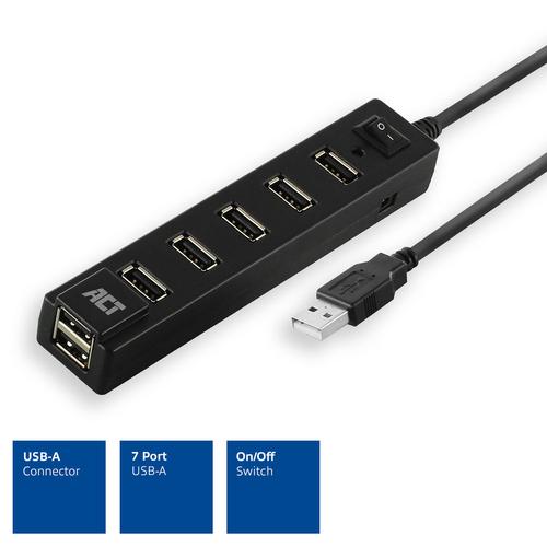 ACT USB hub 7 poorts, aan/uit-schakelaar - Image 2