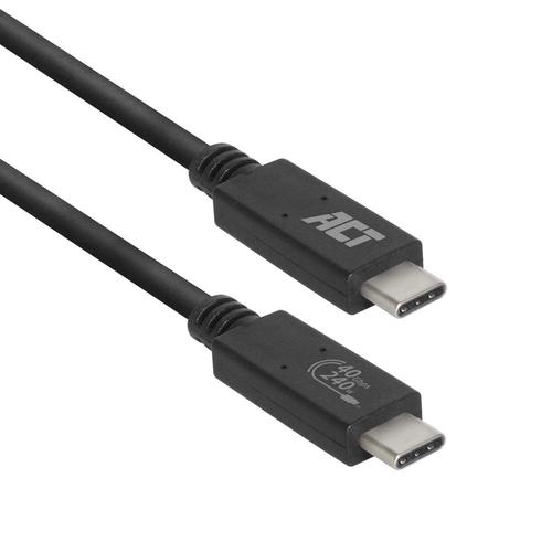 ACT USB4® 40Gbps 240W USB Type-C® kabel, USB-IF gecertificeerd 0,8 meter - Image 1
