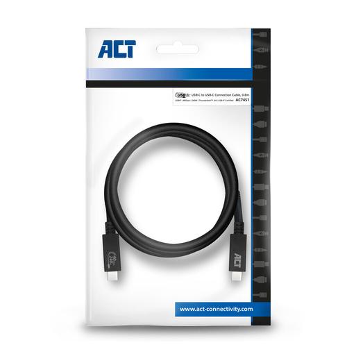 ACT USB4® 40Gbps 240W USB Type-C® kabel, USB-IF gecertificeerd 0,8 meter - Image 9