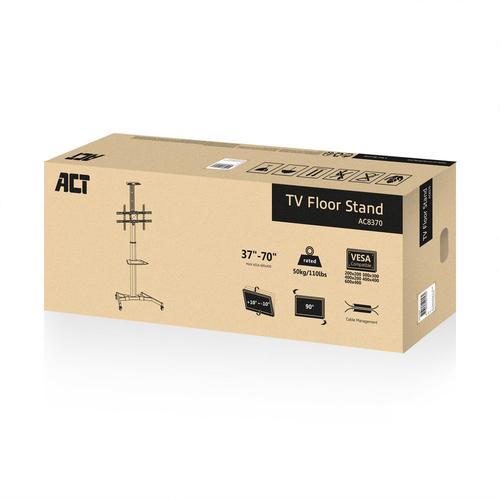 ACT Verrijdbare tv/monitor vloersteun, 37" t/m 70", VESA - Image 8